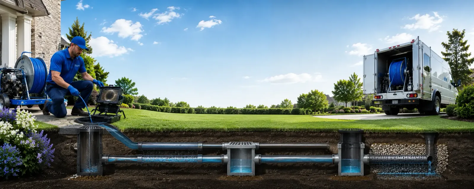 Outdoor drain cleaning information for Purlear, NC